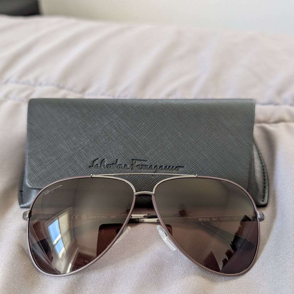 Salvatore Ferragamo Aviator Sunglasses with Case